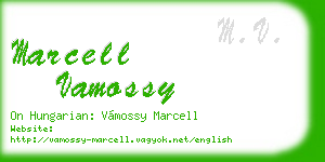 marcell vamossy business card